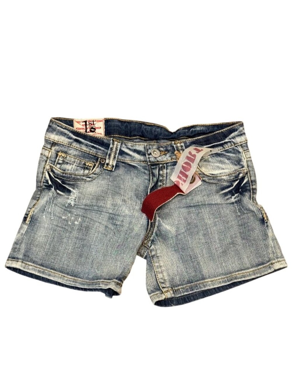 1st Kiss Distressed Denim Shorts Womens Size 7 Blue Casual Summer Style